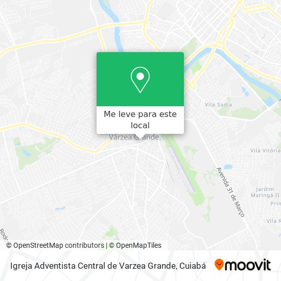 Igreja Adventista Central de Varzea Grande mapa