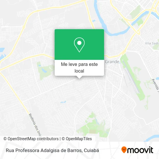 Rua Professora Adalgisa de Barros mapa