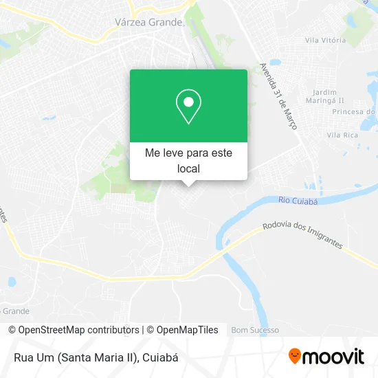 Rua Um (Santa Maria II) mapa