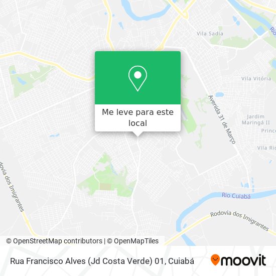 Rua Francisco Alves (Jd Costa Verde) 01 mapa