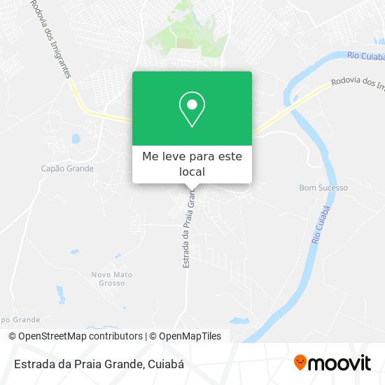 Estrada da Praia Grande mapa
