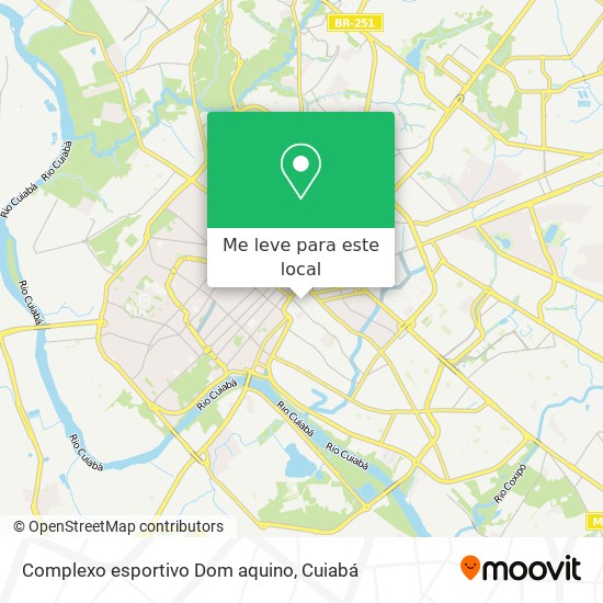 Complexo esportivo Dom aquino mapa
