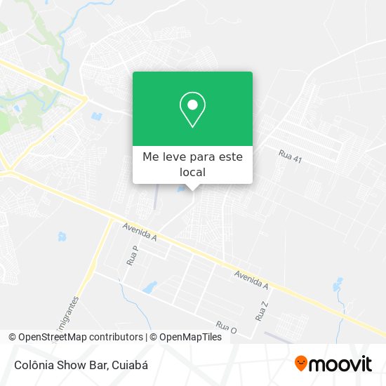 Colônia Show Bar mapa