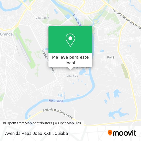 Avenida Papa João XXIII mapa