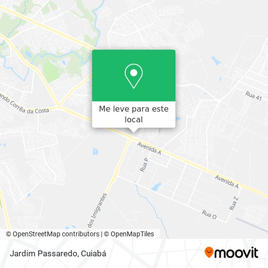 Jardim Passaredo mapa