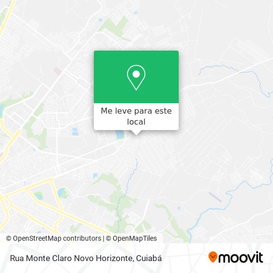 Rua Monte Claro Novo Horizonte mapa