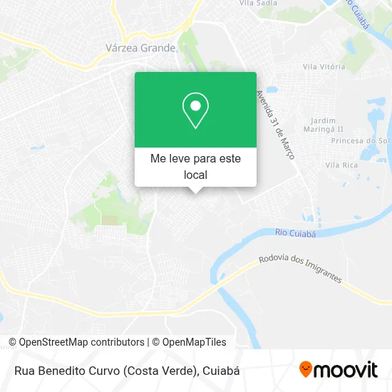 Rua Benedito Curvo (Costa Verde) mapa