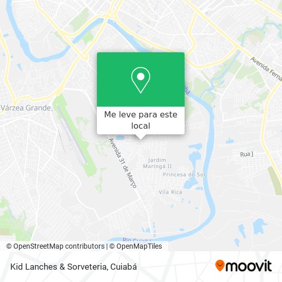 Kid Lanches & Sorveteria mapa