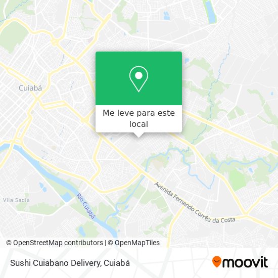 Sushi Cuiabano Delivery mapa