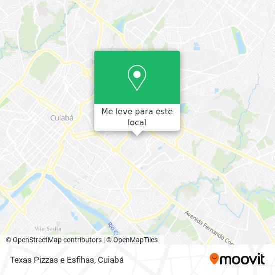Texas Pizzas e Esfihas mapa