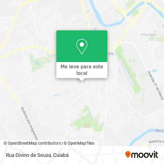 Rua Divino de Souza mapa