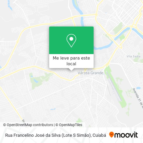 Rua Francelino José da Silva (Lote S Simão) mapa