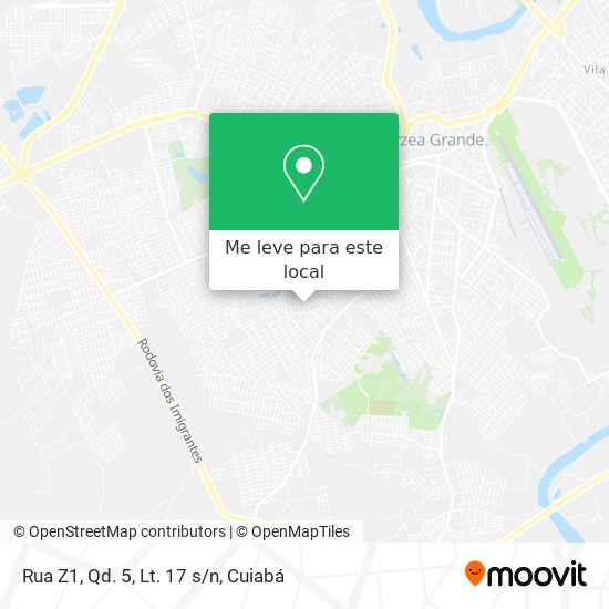 Rua Z1, Qd. 5, Lt. 17 s/n mapa