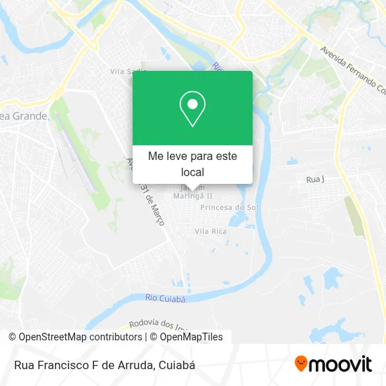 Rua Francisco F de Arruda mapa