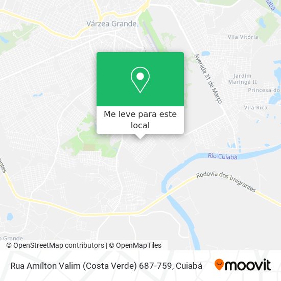 Rua Amílton Valim (Costa Verde) 687-759 mapa