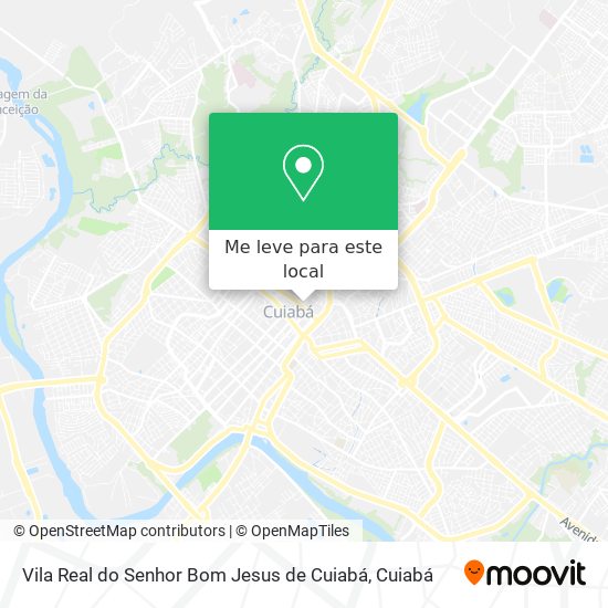Vila Real do Senhor Bom Jesus de Cuiabá mapa