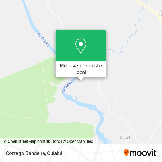 Córrego Bandeira mapa