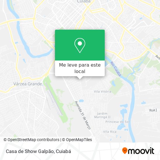 Casa de Show Galpão mapa