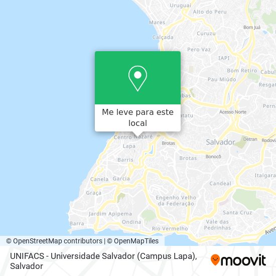 UNIFACS - Universidade Salvador (Campus Lapa) mapa