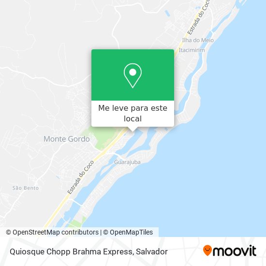 Quiosque Chopp Brahma Express mapa