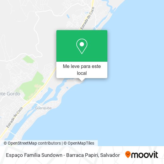 Espaço Família Sundown - Barraca Papiri mapa