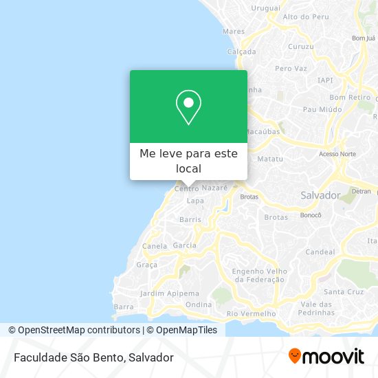 Faculdade São Bento mapa