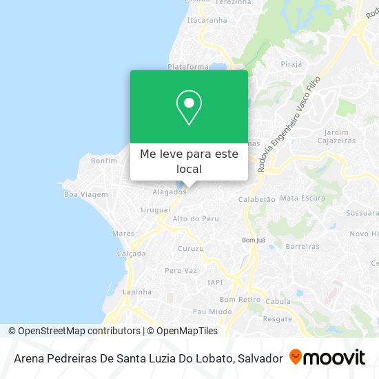 Arena Pedreiras De Santa Luzia Do Lobato mapa