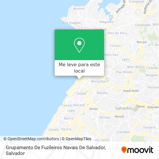 Grupamento De Fuzileiros Navais De Salvador mapa