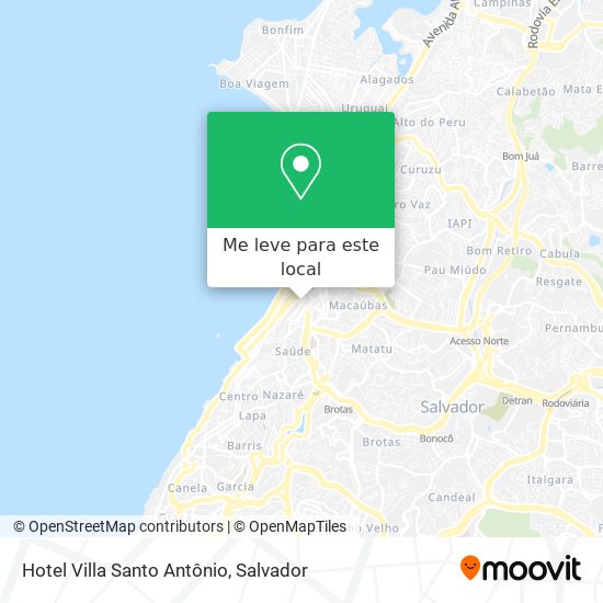 Hotel Villa Santo Antônio mapa