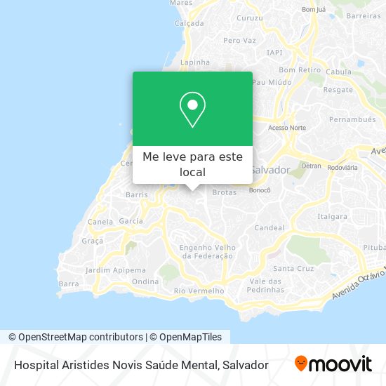 Hospital Aristides Novis Saúde Mental mapa