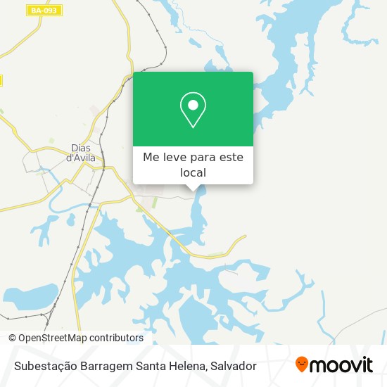 Subestação Barragem Santa Helena mapa