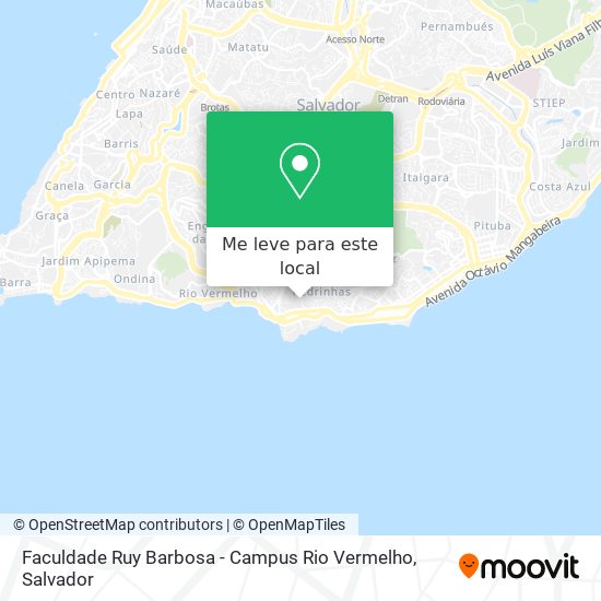 Faculdade Ruy Barbosa - Campus Rio Vermelho mapa
