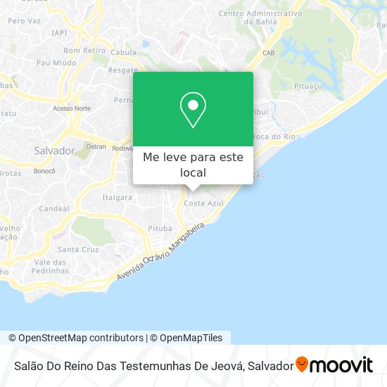 Salão Do Reino Das Testemunhas De Jeová mapa