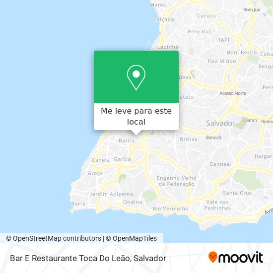 Bar E Restaurante Toca Do Leão mapa