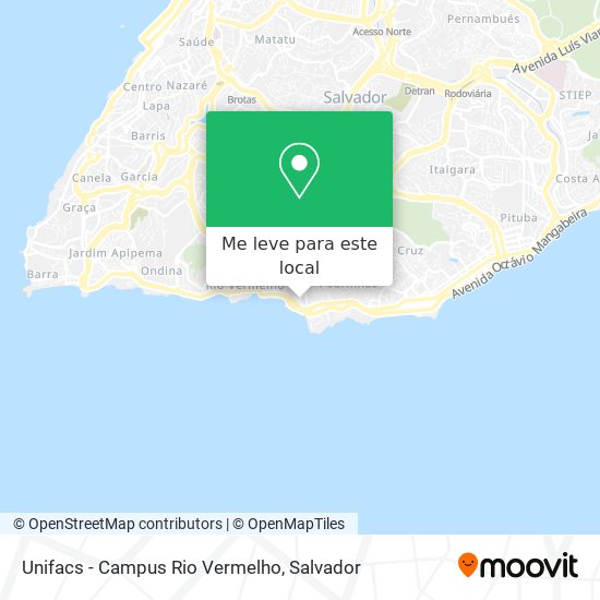 Unifacs - Campus Rio Vermelho mapa