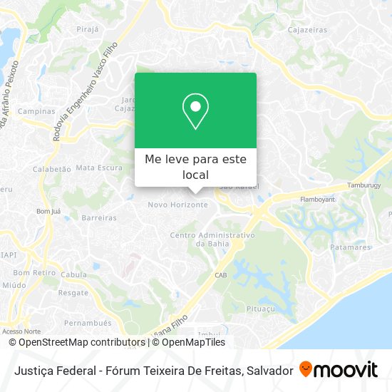 Justiça Federal - Fórum Teixeira De Freitas mapa