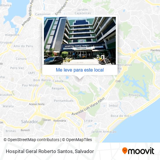Hospital Geral Roberto Santos mapa