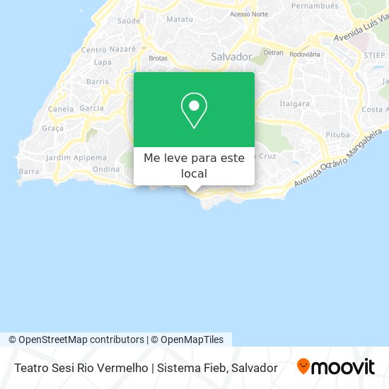 Teatro Sesi Rio Vermelho | Sistema Fieb mapa