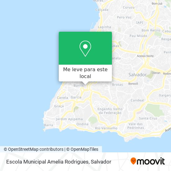 Escola Municipal Amelia Rodrigues mapa