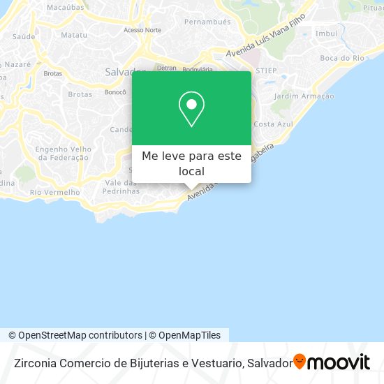 Zirconia Comercio de Bijuterias e Vestuario mapa