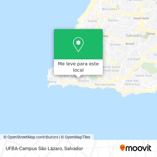 UFBA-Campus São Lázaro mapa