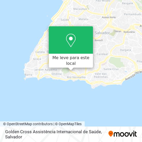 Golden Cross Assistência Internacional de Saúde mapa