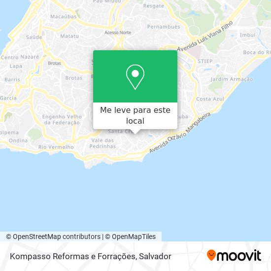 Kompasso Reformas e Forrações mapa
