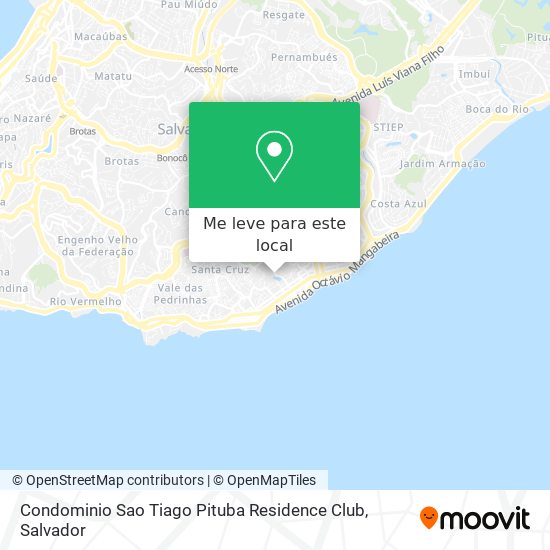 Condominio Sao Tiago Pituba Residence Club mapa
