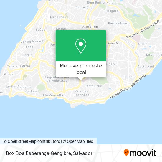 Box Boa Esperança-Gengibre mapa