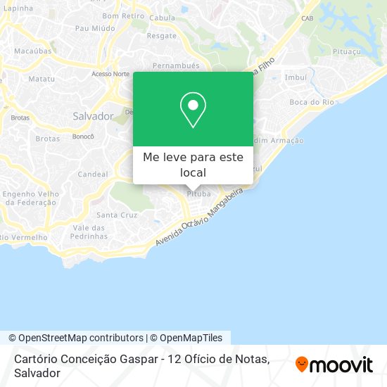 Cartório Conceição Gaspar - 12 Ofício de Notas mapa