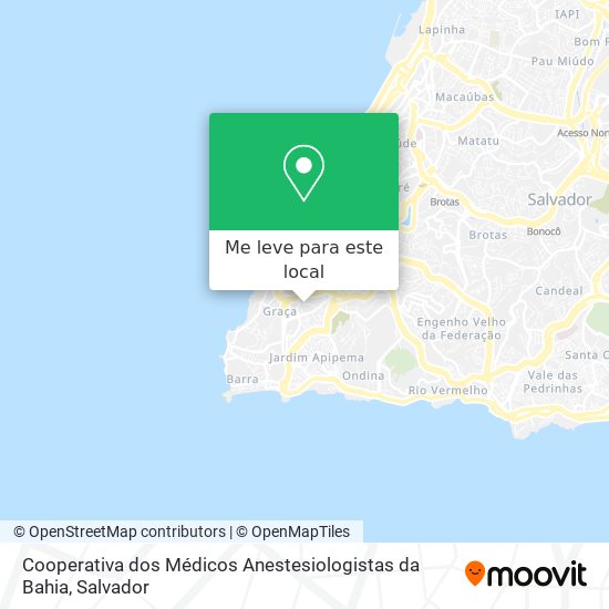 Cooperativa dos Médicos Anestesiologistas da Bahia mapa