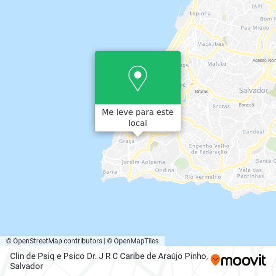 Clin de Psiq e Psico Dr. J R C Caribe de Araújo Pinho mapa