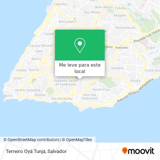 Terreiro Oyá Tunjá mapa