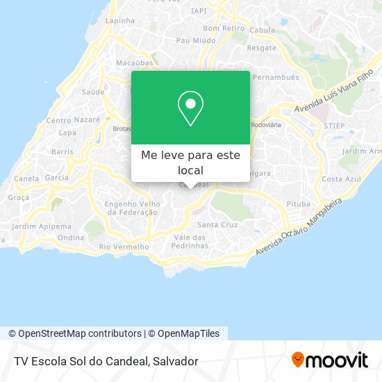TV Escola Sol do Candeal mapa